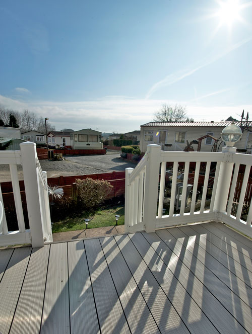 A view from the decking of one of the residential park homes at Courthill